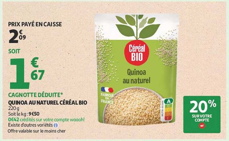 QUINOA AU NATUREL CÉRÉAL BIO