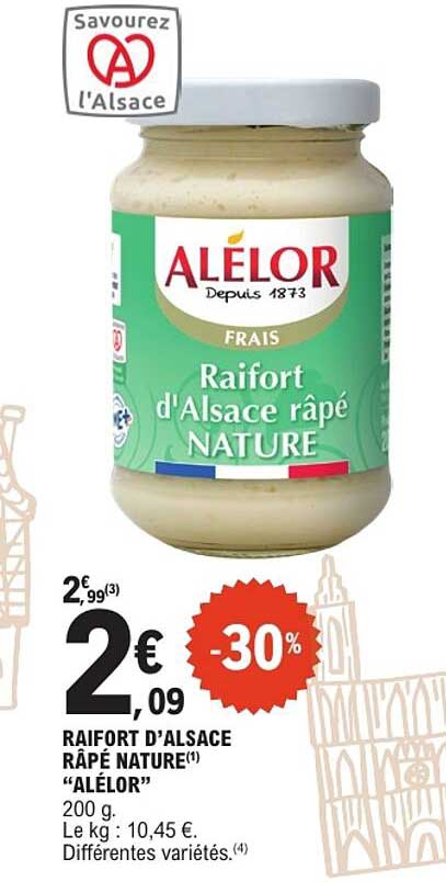Raifort d'Alsace râpé nature “Alélor”