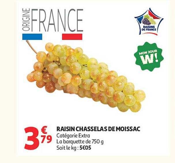 RAISIN CHASSELAS DE MOISSAC