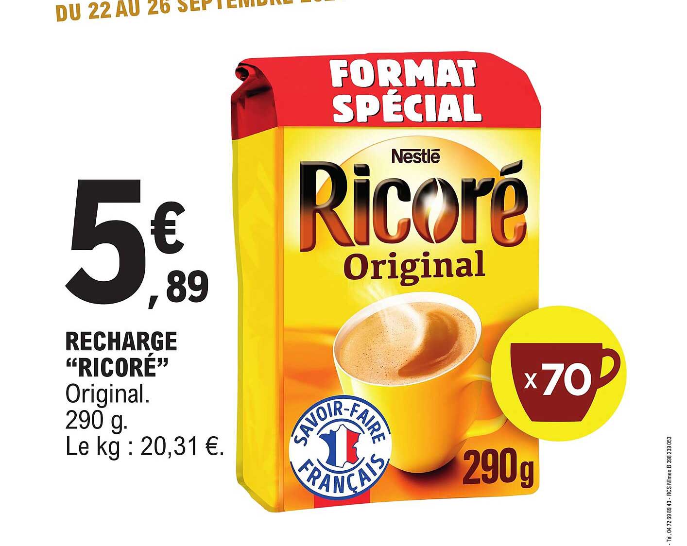 RECHARGE “RICORÉ” Original. 290 g.