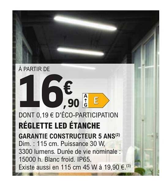 RÉGLETTE LED ÉTANCHE