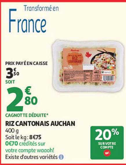 RIZ CANTONAIS AUCHAN