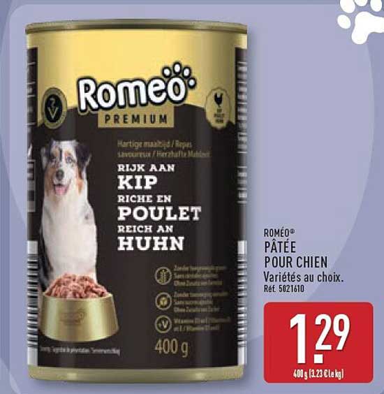 ROMÉO PÂTÉE POUR CHIEN Variétés au choix.