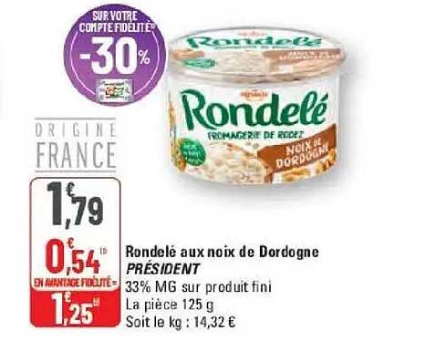 Rondelé aux noix de Dordogne PRÉSIDENT