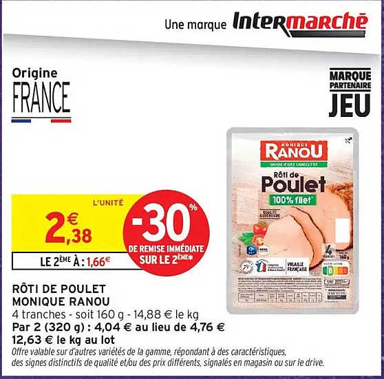 RÔTI DE POULET MONIQUE RANOU