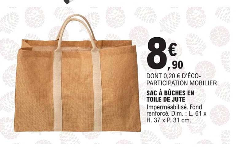 SAC À BÛCHES EN TOILE DE JUTE