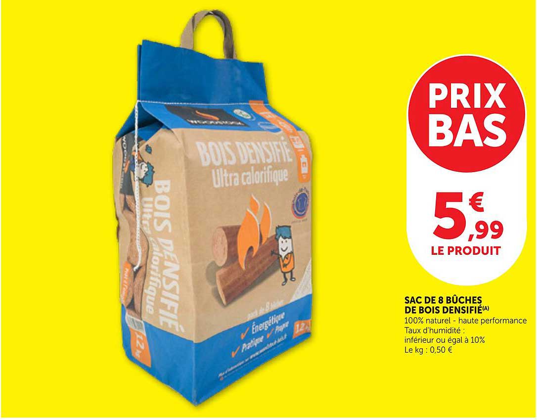 SAC DE 8 BÛCHES DE BOIS DENSIFIÉ(A)