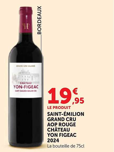 SAINT-ÉMILION GRAND CRU AOP ROUGE CHÂTEAU YON FIGEAC 2024