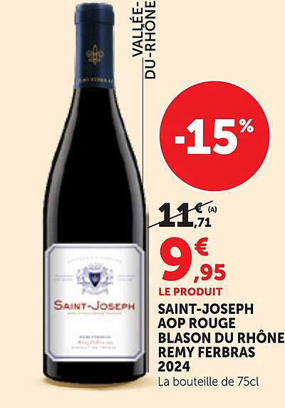 SAINT-JOSEPH AOP ROUGE BLASON DU RHÔNE REMY FERBRAS 2024
