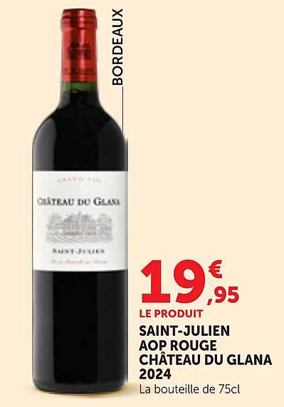 SAINT-JULIEN AOP ROUGE CHÂTEAU DU GLANA 2024
