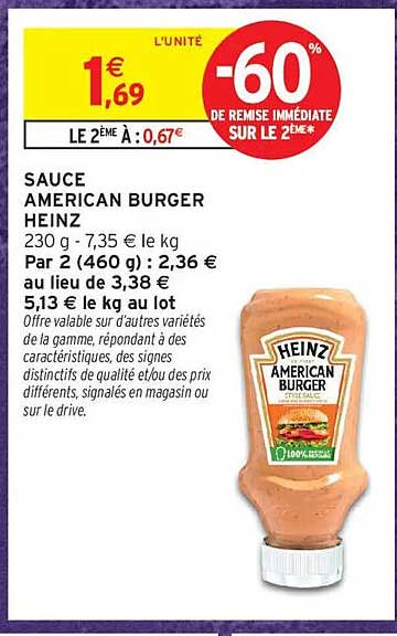 SAUCE AMERICAN BURGER HEINZ