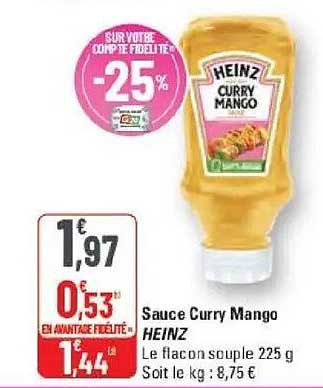 Sauce Curry Mango HEINZ