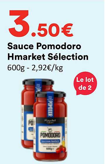 Sauce Pomodoro Hmarket Sélection