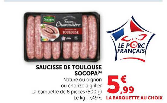 SAUCISSE DE TOULOUSE SOCOPA(4)