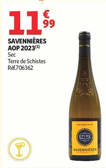 SAVENNIERES AOP 2023(1) Sec Terre de Schistes Réf.706362