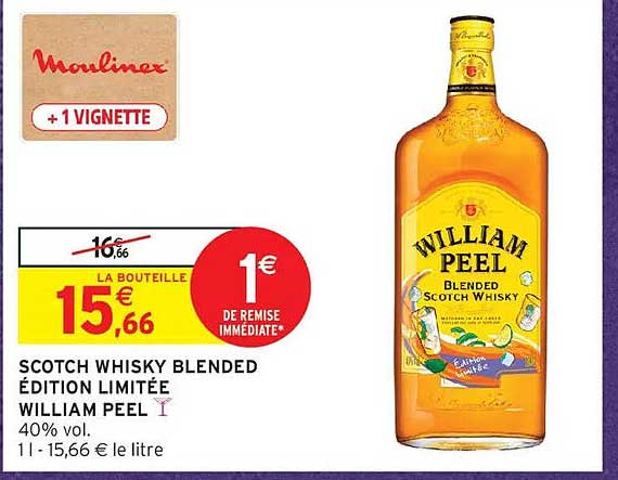 SCOTCH WHISKY BLENDED ÉDITION LIMITÉE WILLIAM PEEL