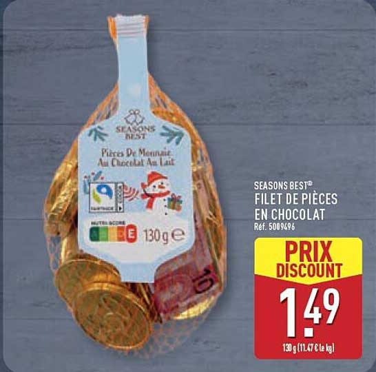 SEASONS BEST® FILET DE PIÈCES EN CHOCOLAT