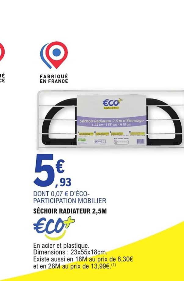 SÉCHOIR RADIATEUR 2,5M