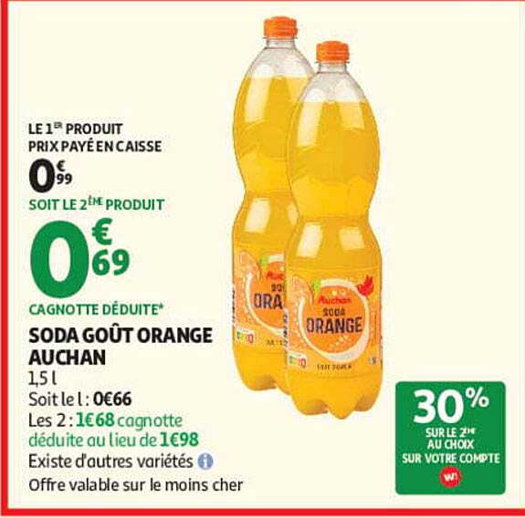 SODA GOÛT ORANGE AUCHAN