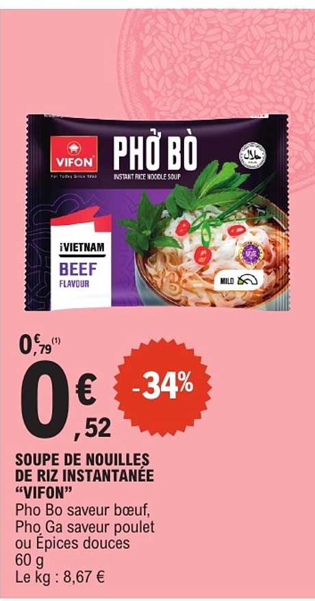 SOUPE DE NOUILLES DE RIZ INSTANTANÉE “VIFON”