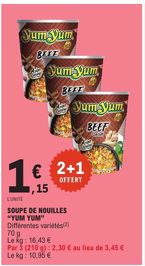 SOUPE DE NOUILLES “YUM YUM” Différentes variétés