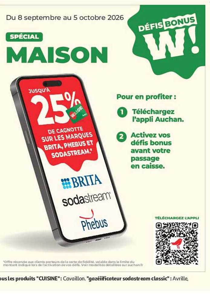 SPÉCIAL MAISON DÉFIS BONUS W!