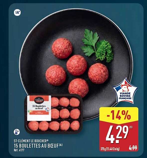 ST-CLEMENT LE BOUCHER® 15 BOULETTES AU BOEUF (A)