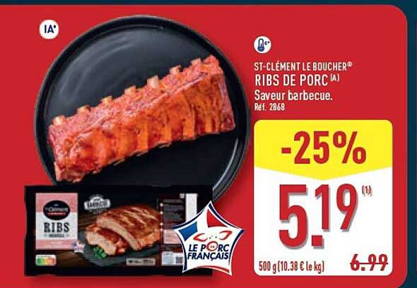 ST-CLEMENT LE BOUCHER® RIBS DE PORC (A)