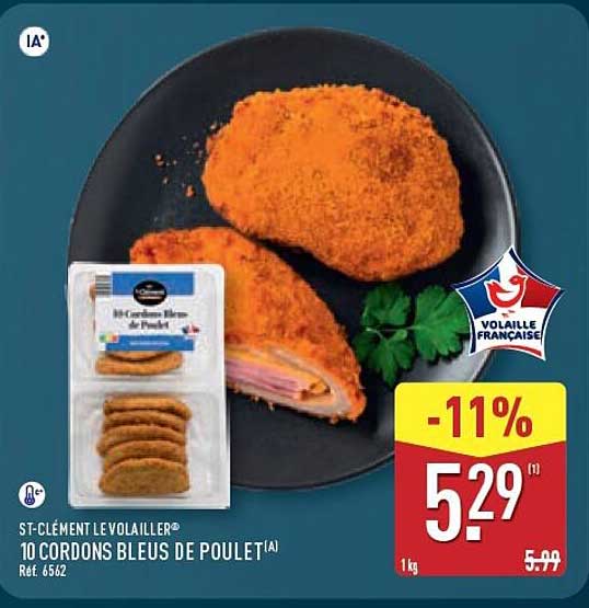 ST-CLEMENT LE VOLAILLER® 10 CORDONS BLEUS DE POULET(A)