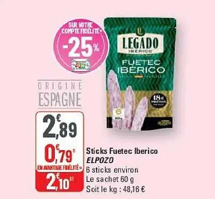 Sticks Fuetec Iberico ELPOZO