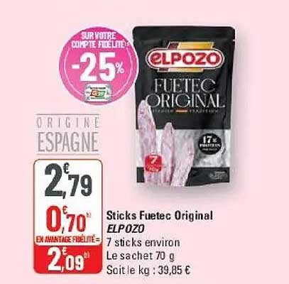 Sticks Fuetec Original ELPOZO