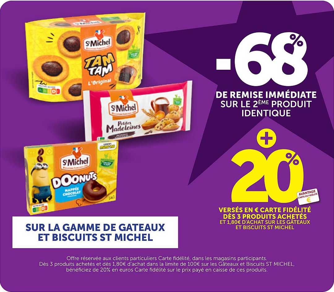 SUR LA GAMME DE GATEAUX ET BISCUITS ST MICHEL