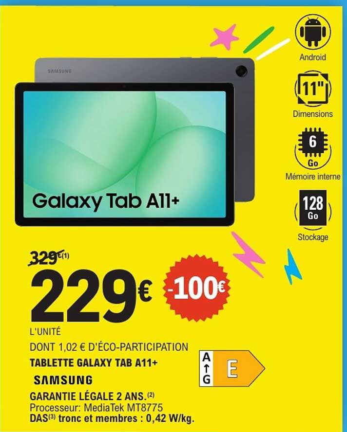 TABLETTE GALAXY TAB A11+ SAMSUNG