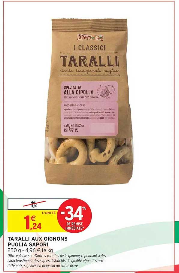 TARALLI AUX OIGNONS PUGLIA SAPORI