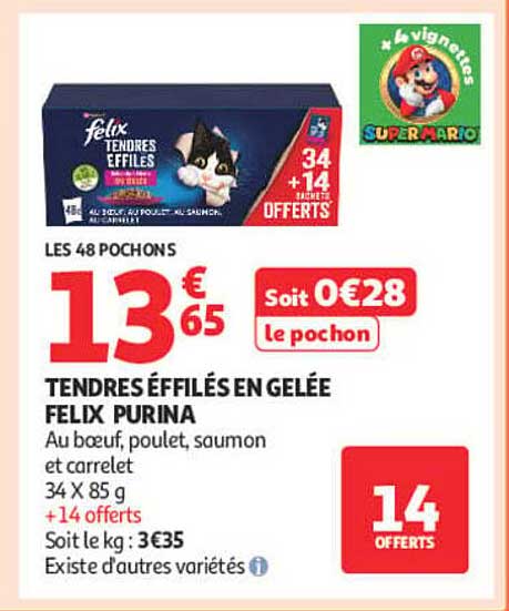 TENDRES ÉFFILÉS EN GELÉE FELIX PURINA
