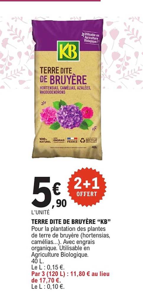 TERRE DITE DE BRUYÈRE “KB”
