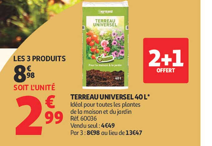 TERREAU UNIVERSEL 40 L*