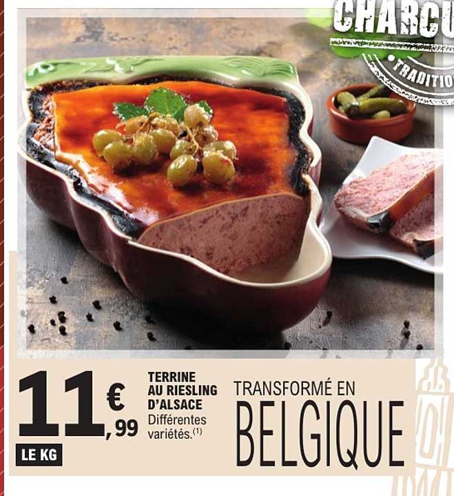 TERRINE AU RIESLING D’ALSACE Différentes variétés.(1)