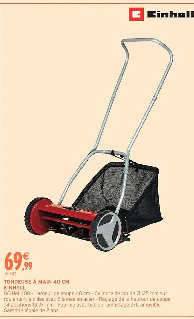 TONDEUSE A MAIN 40 CM EINHELL