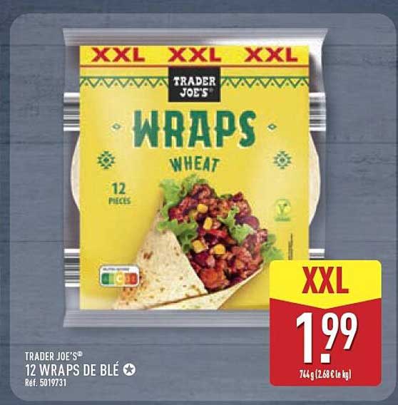 TRADER JOE'S 12 WRAPS DE BLÉ