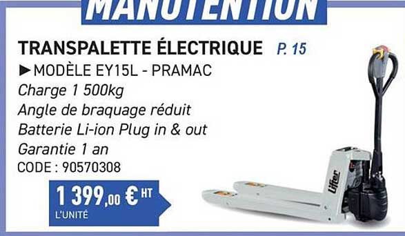 TRANSPALETTE ÉLECTRIQUE