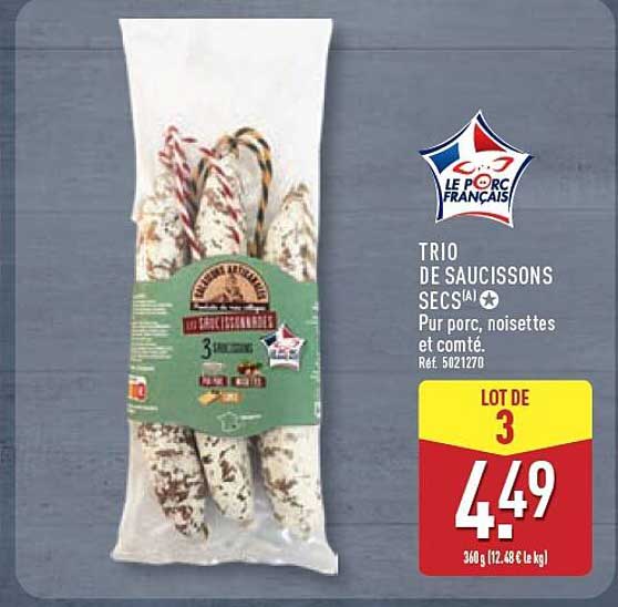 TRIO DE SAUCISSONS SECS