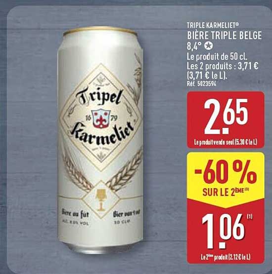 TRIPLE KARMELIET® BIÈRE TRIPLE BELGE 8,4°