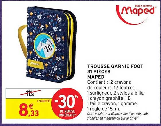 TROUSSE GARNIE FOOT 31 PIÈCES MAPED