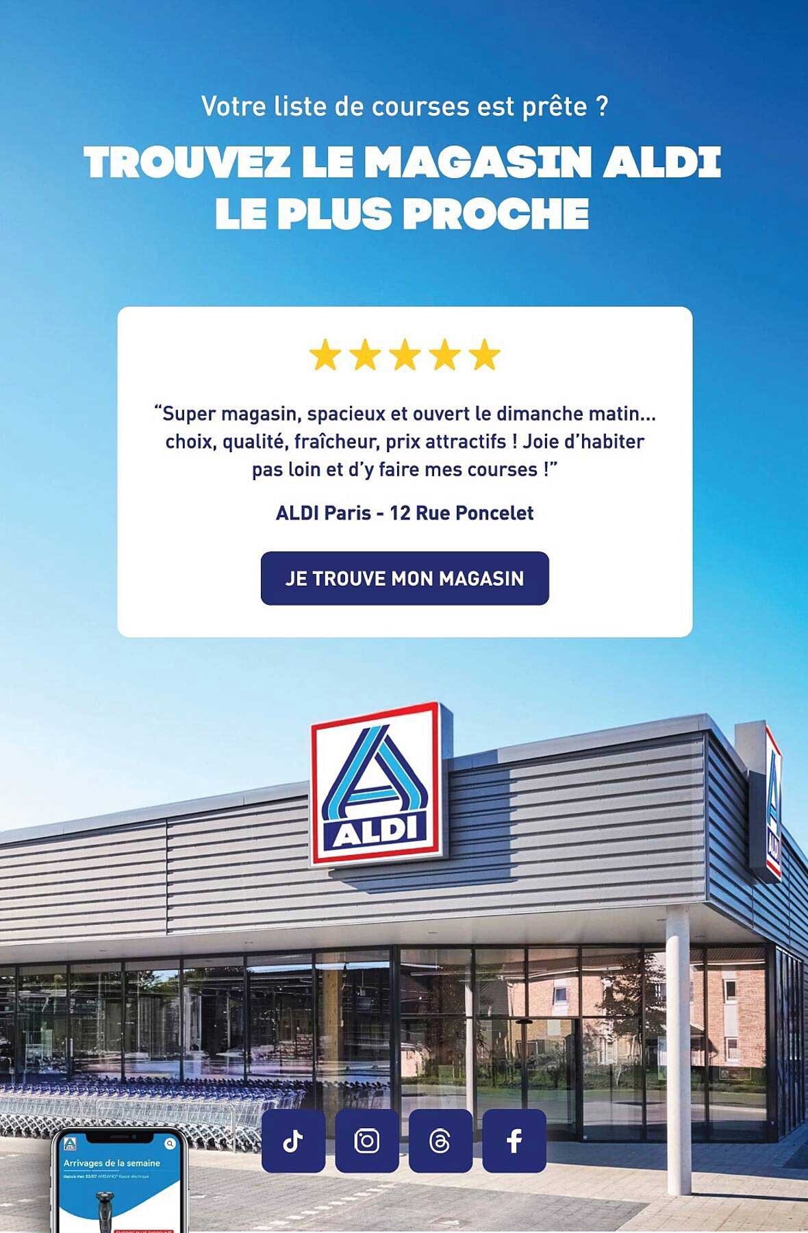 TROUVEZ LE MAGASIN ALDI LE PLUS PROCHE