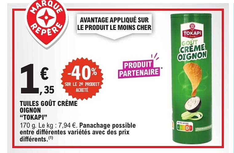 TUILES GOÛT CRÈME OIGNON “TOKAPI”