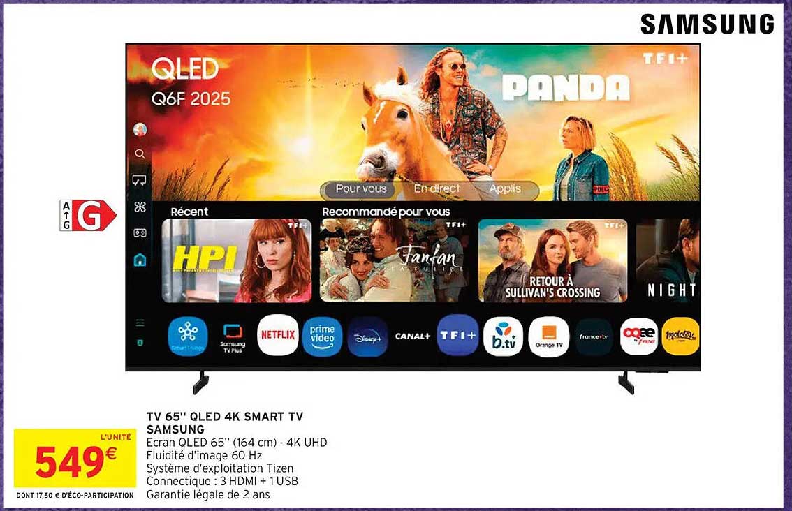 TV 65" QLED 4K SMART TV SAMSUNG