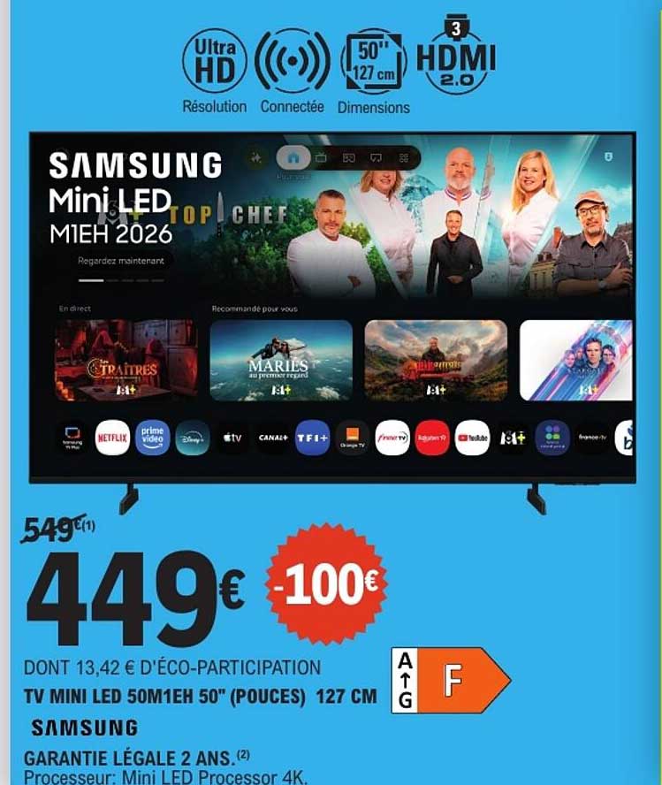 TV MINI LED 50M1EH 50" (POUCES) 127 CM SAMSUNG