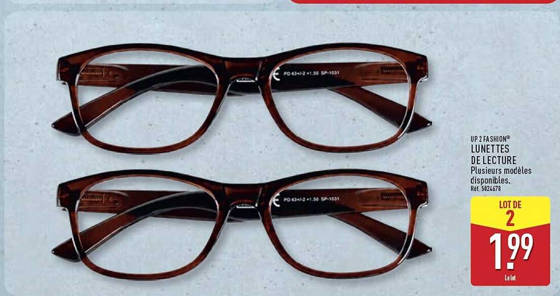 UP 2 FASHION® LUNETTES DE LECTURE Plusieurs modèles disponibles. Réf. 5024678