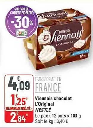 Viennois chocolat L'Original NESTLÉ